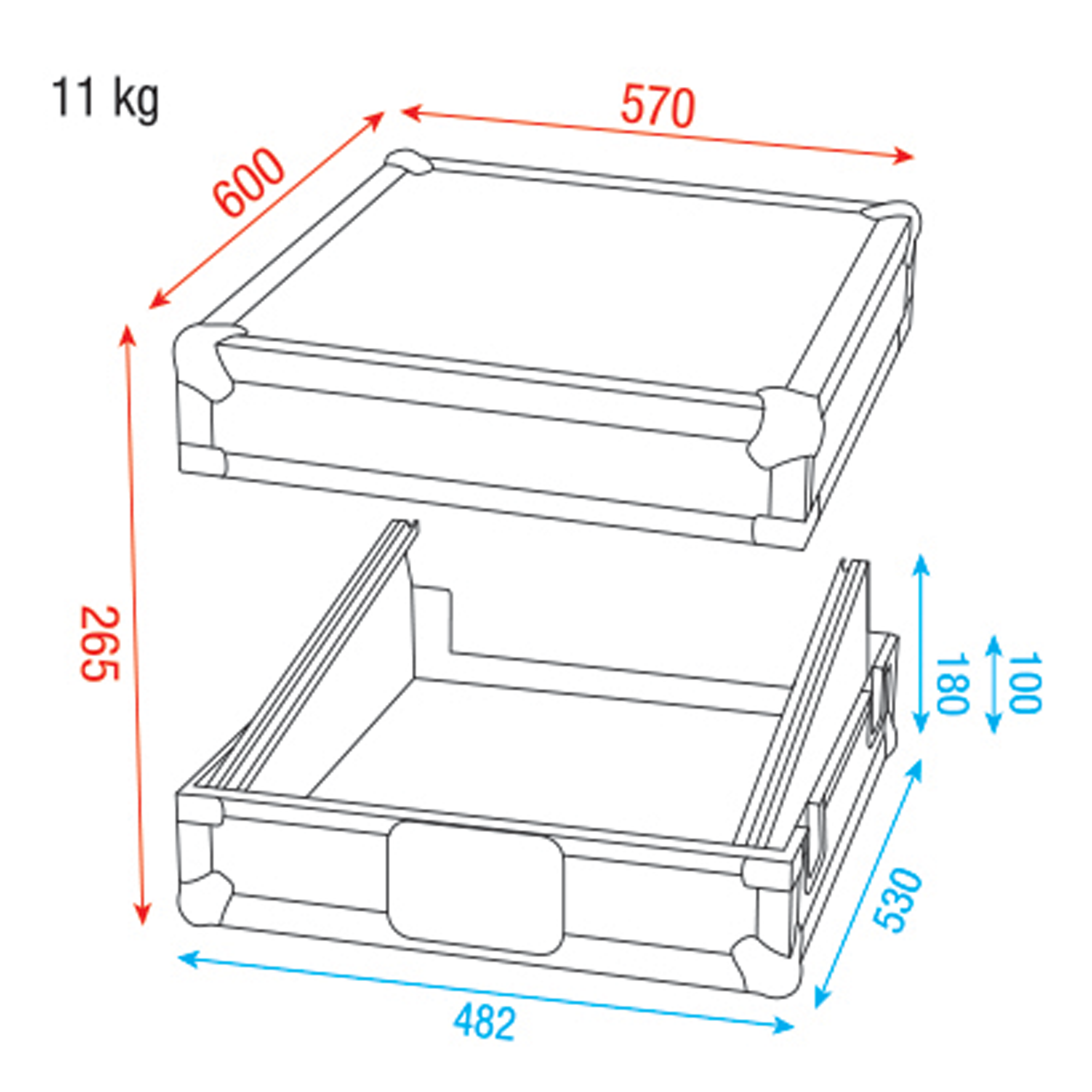 SHOWGEAR 19" Live Mixer Case