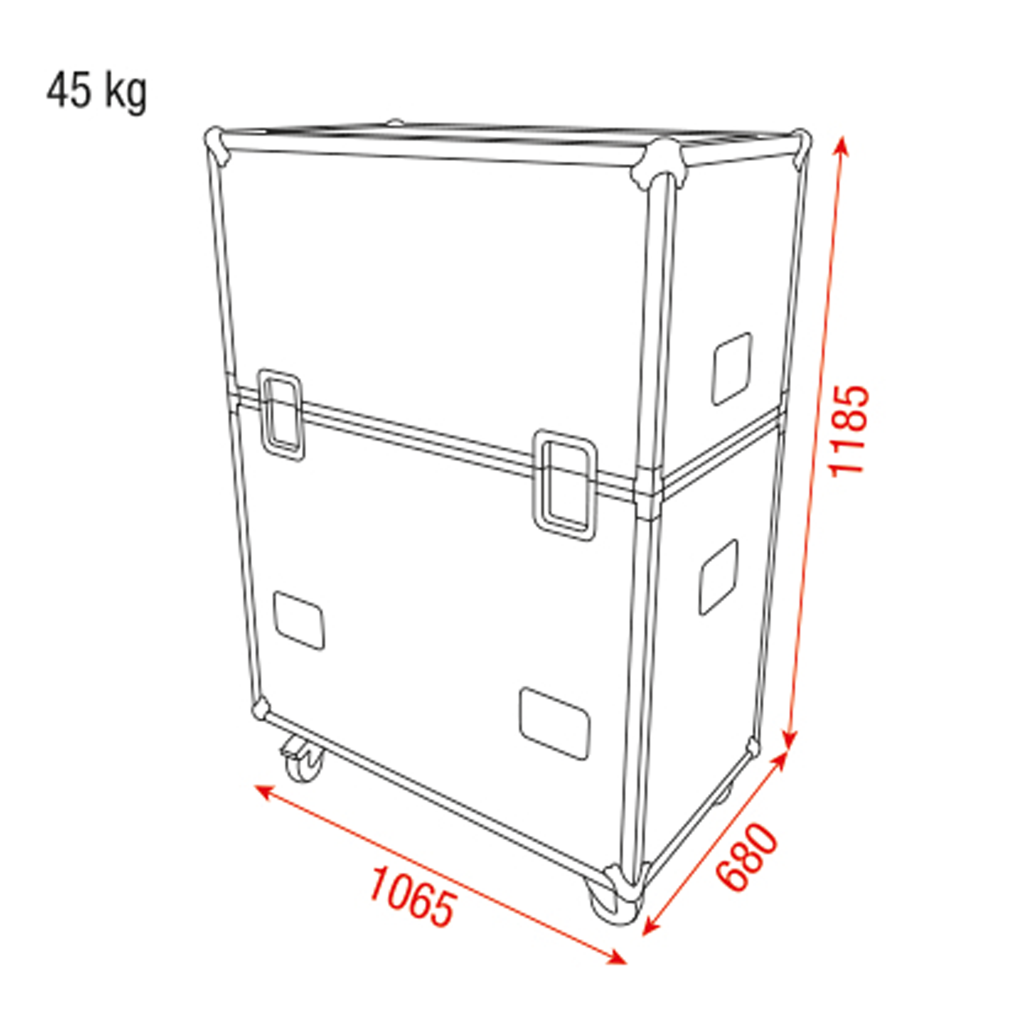 SHOWGEAR Case for 6x Mammoth Stage 1 x 1 m