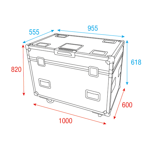 INFINITY Flight case per 4x Furion B402 Beam