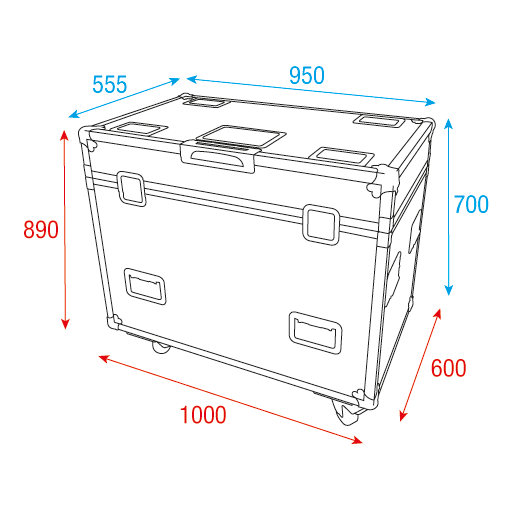 INFINITY Flight case per 2x Furion S402 Spot o P402 Profile