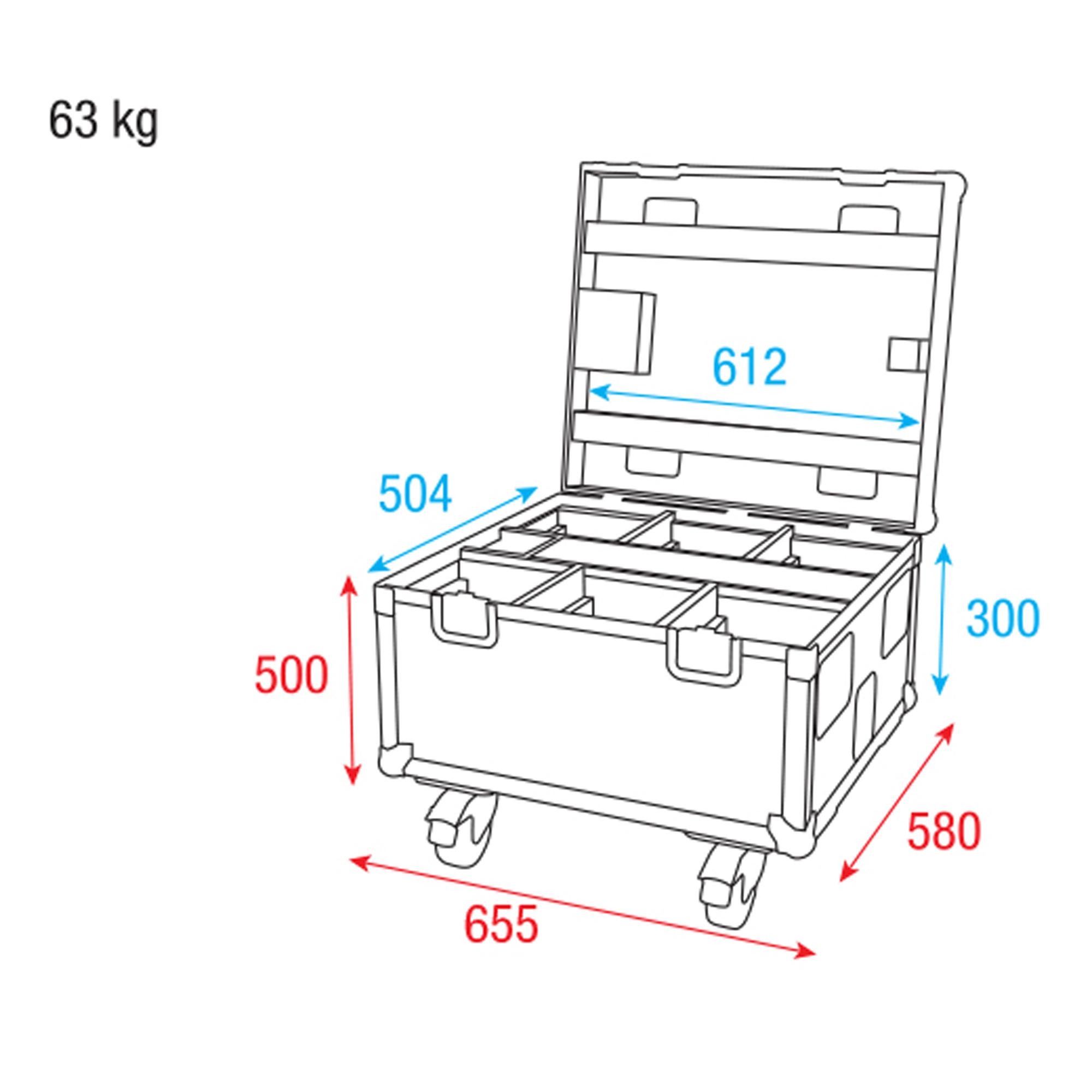 SHOWTEC Charger Case for 6x EventSpot 1600 Q4