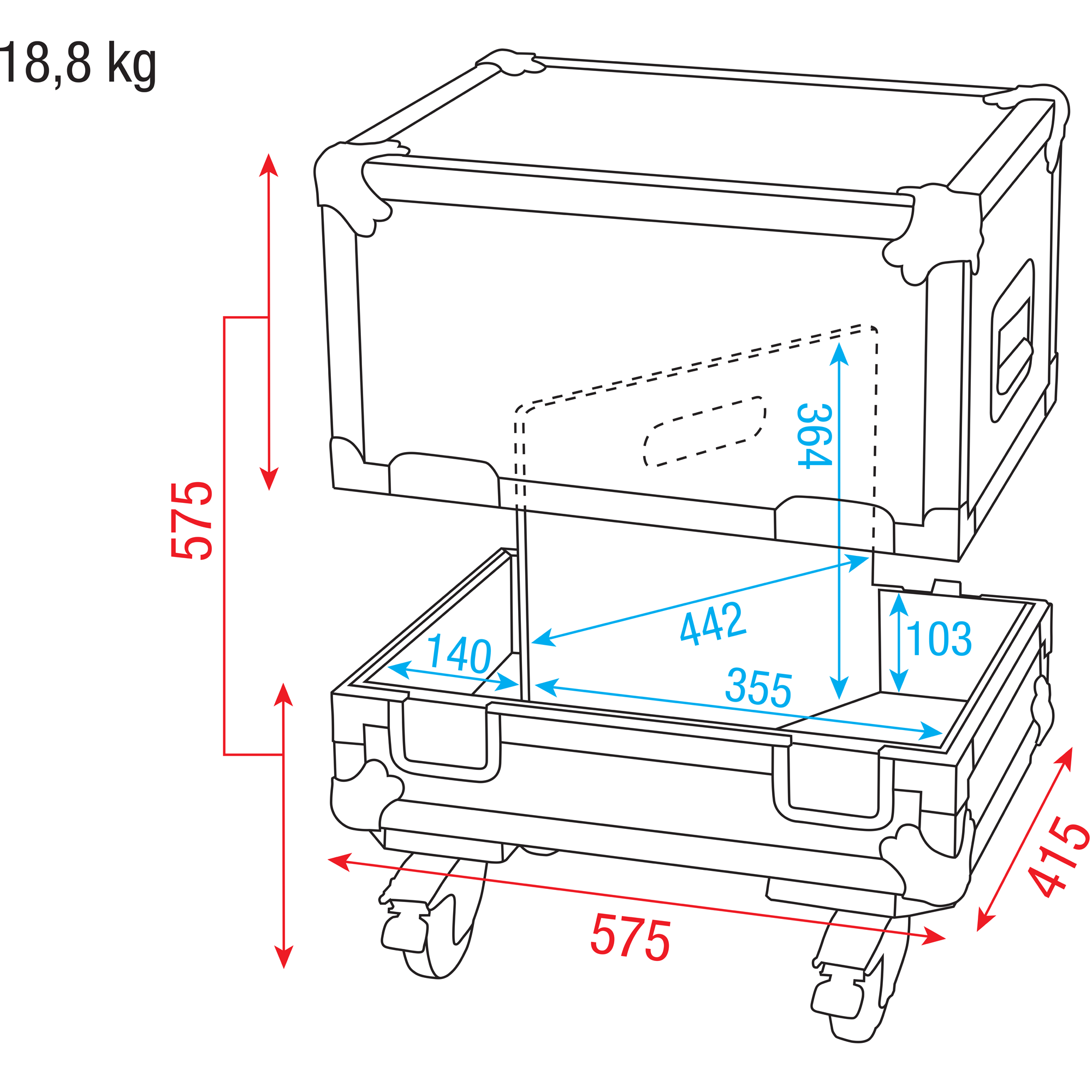 DAP Case for 2x M10 monitor