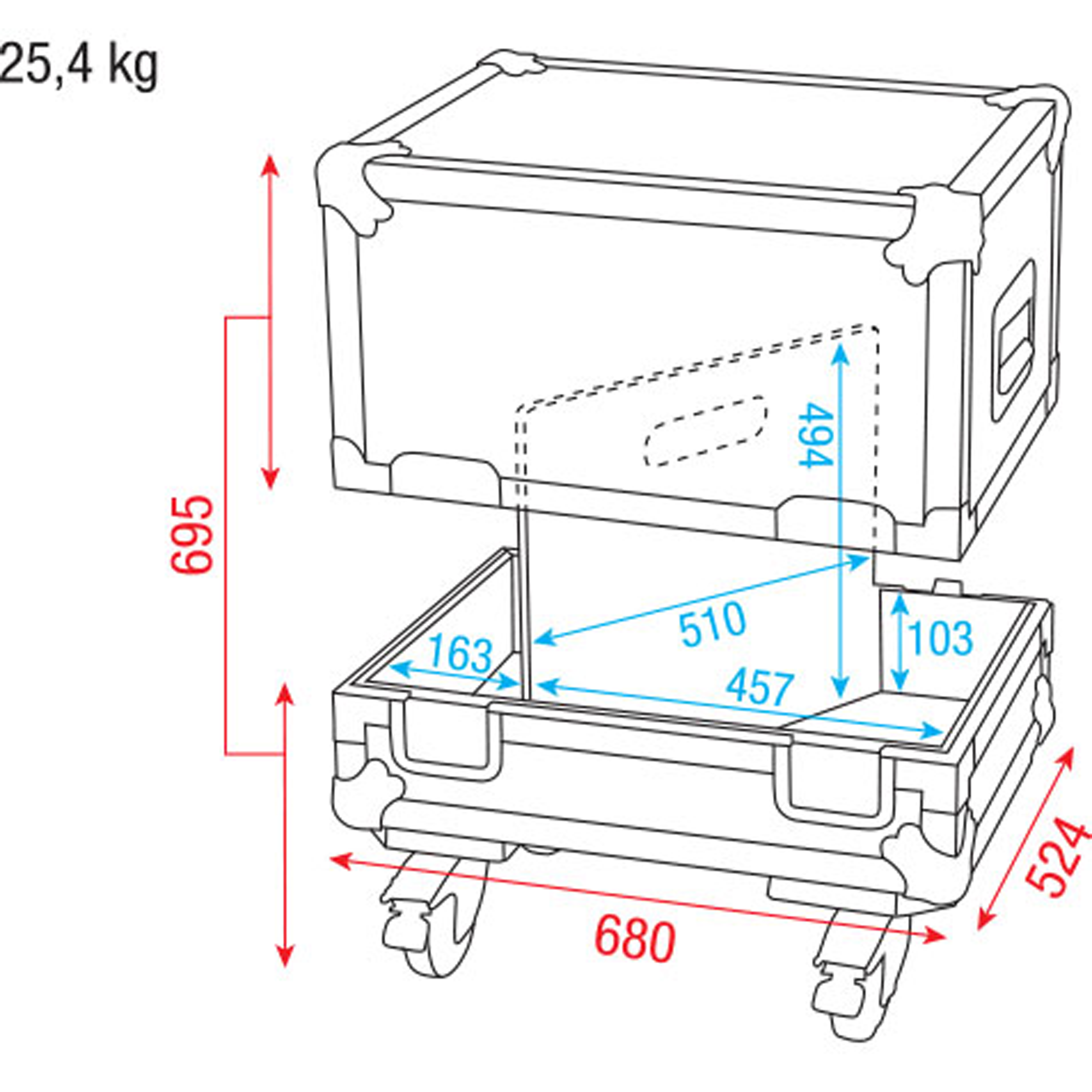 DAP Case for 2x M15 monitor