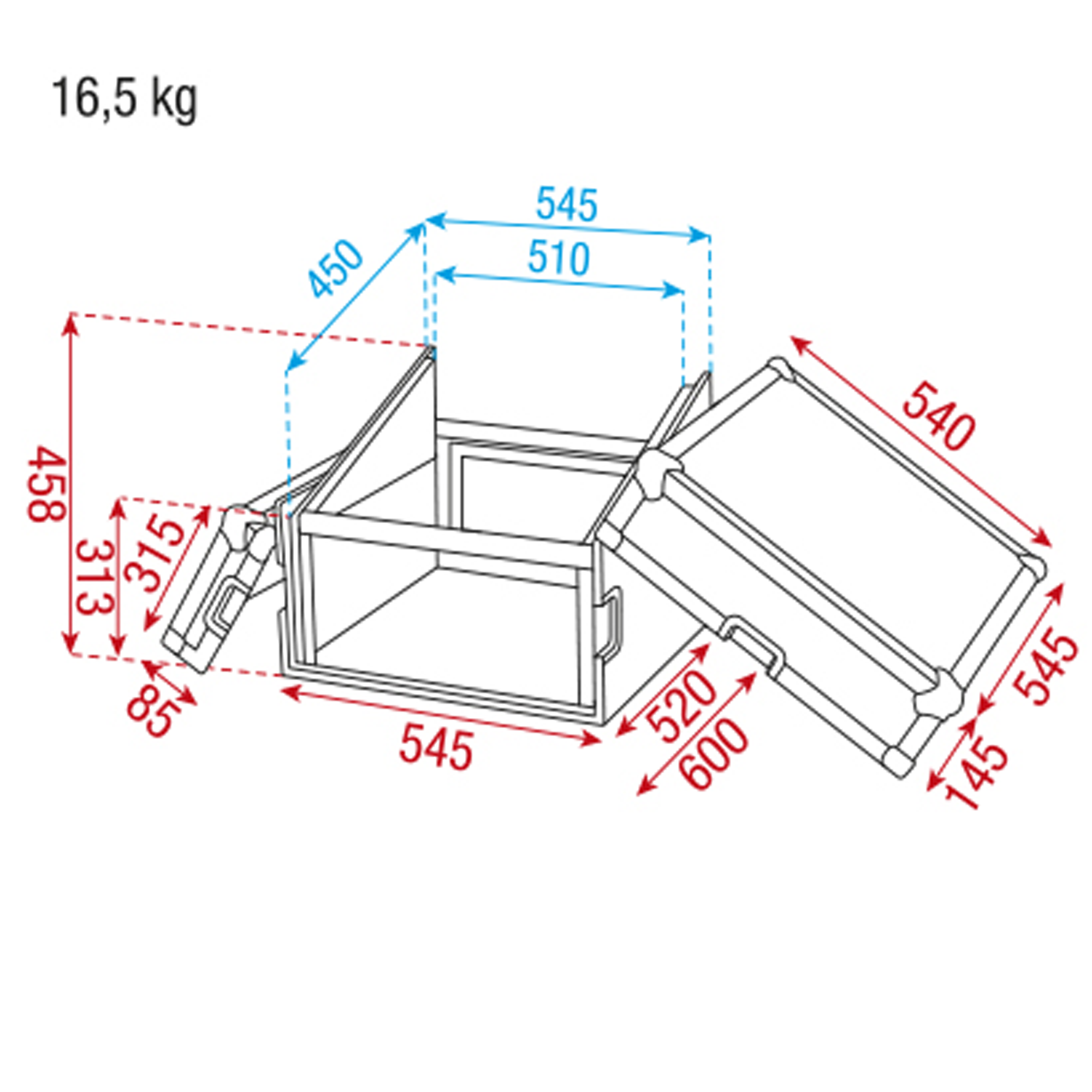 SHOWGEAR Combi Case 6U + 10U top