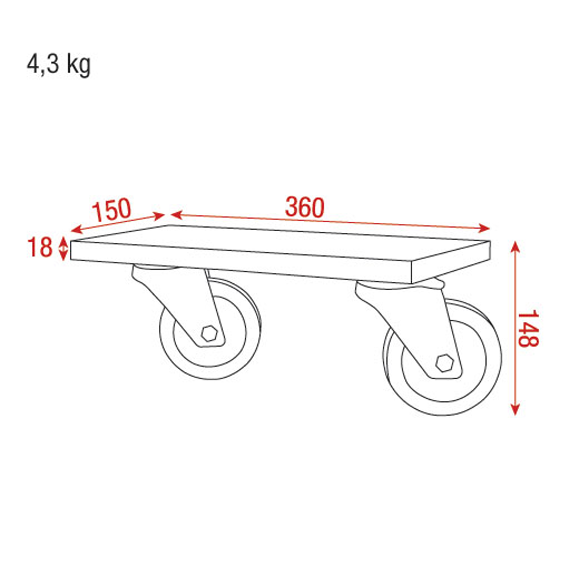 SHOWGEAR Wheel Set for Stack Cases