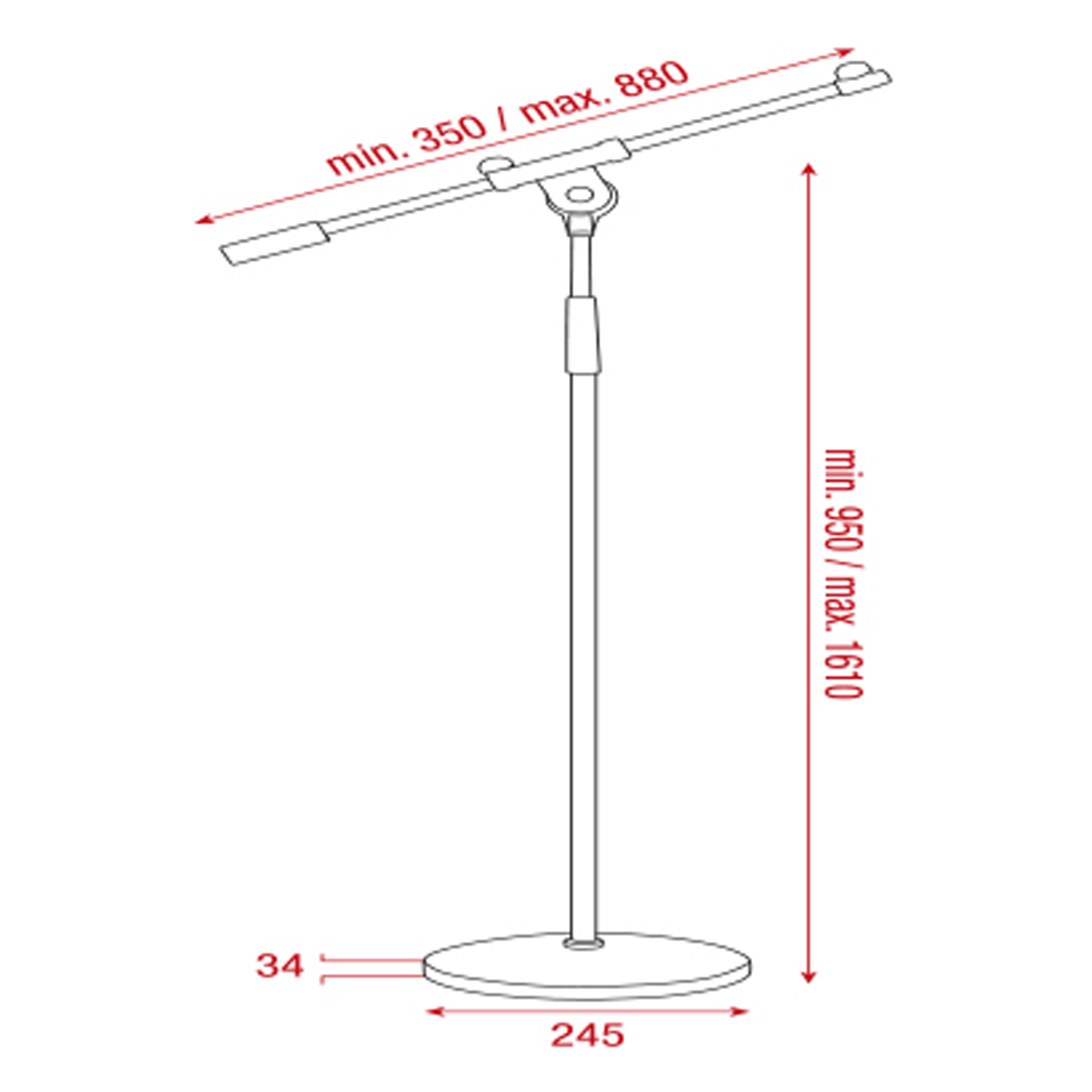 SHOWGEAR Microphone Stand