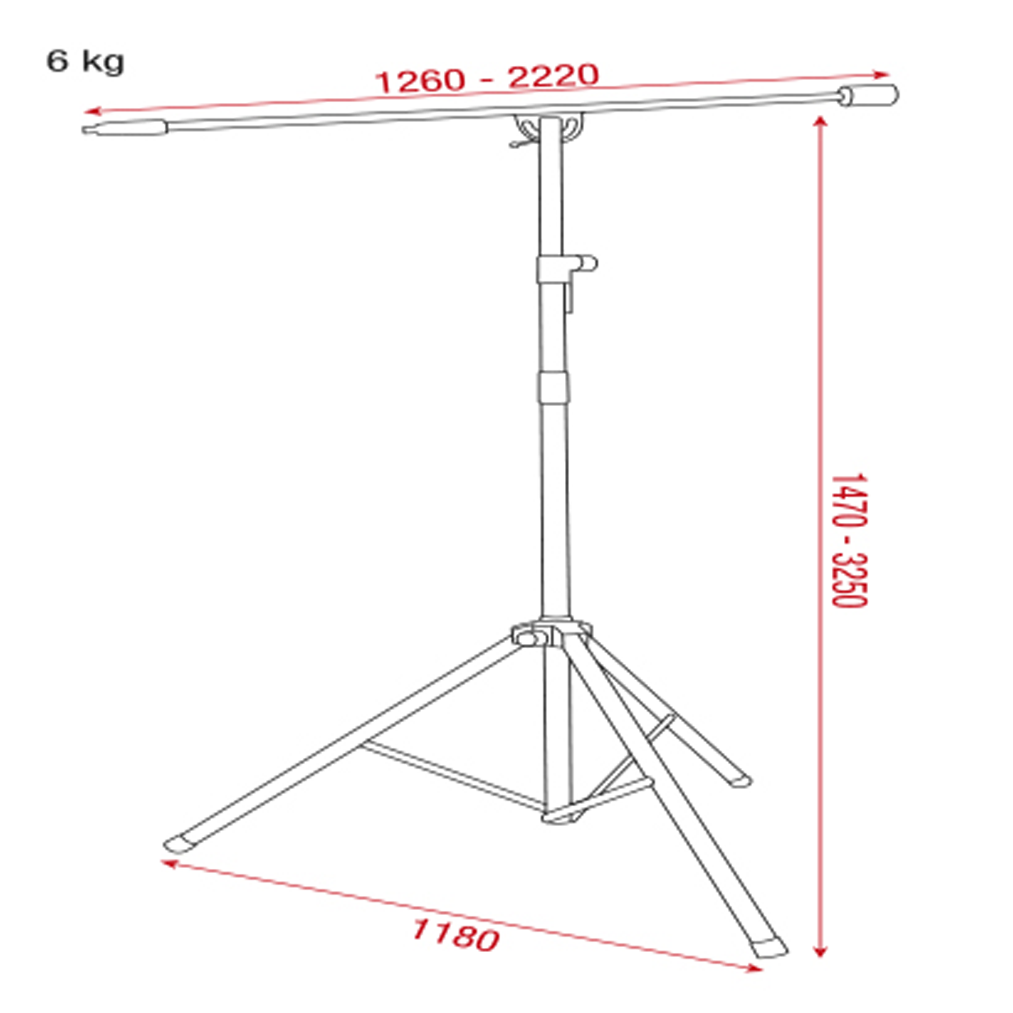 SHOWGEAR Microphone Stand - Overhead