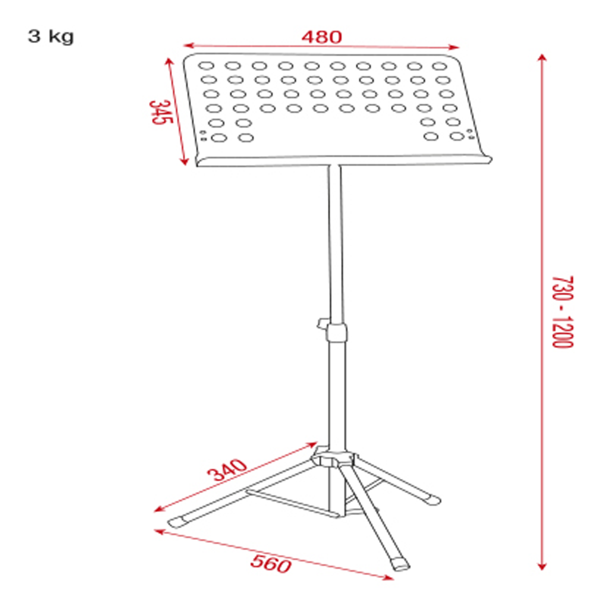 SHOWGEAR Music Stand - Pro