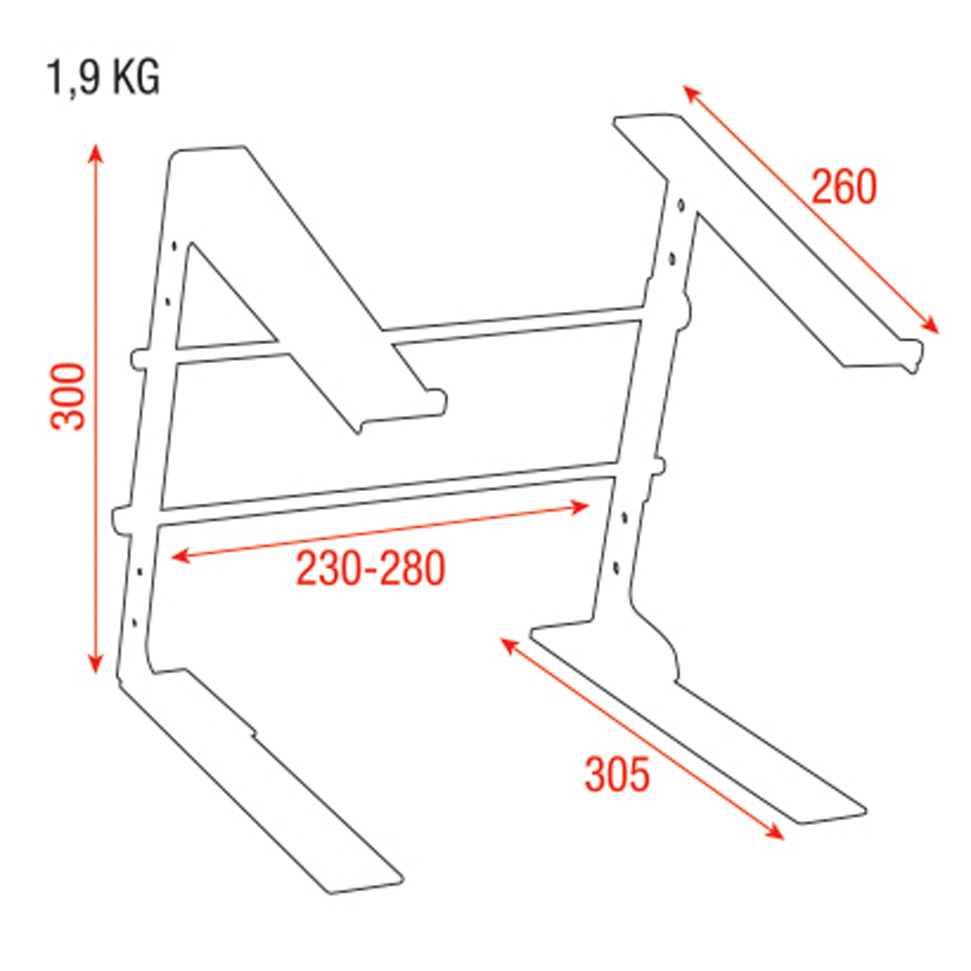 SHOWGEAR Laptop Stand Acciaio