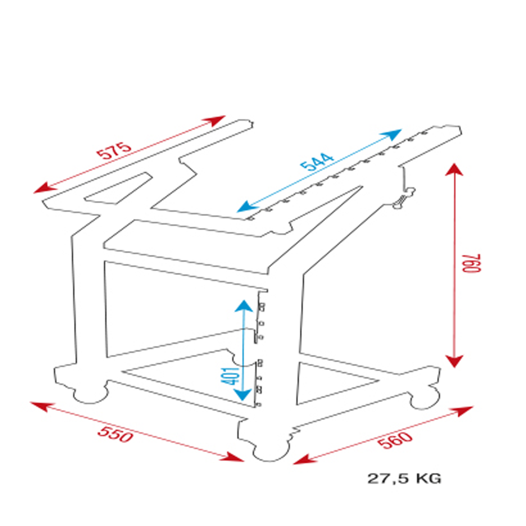 SHOWGEAR 19 Inch Rack Metal
