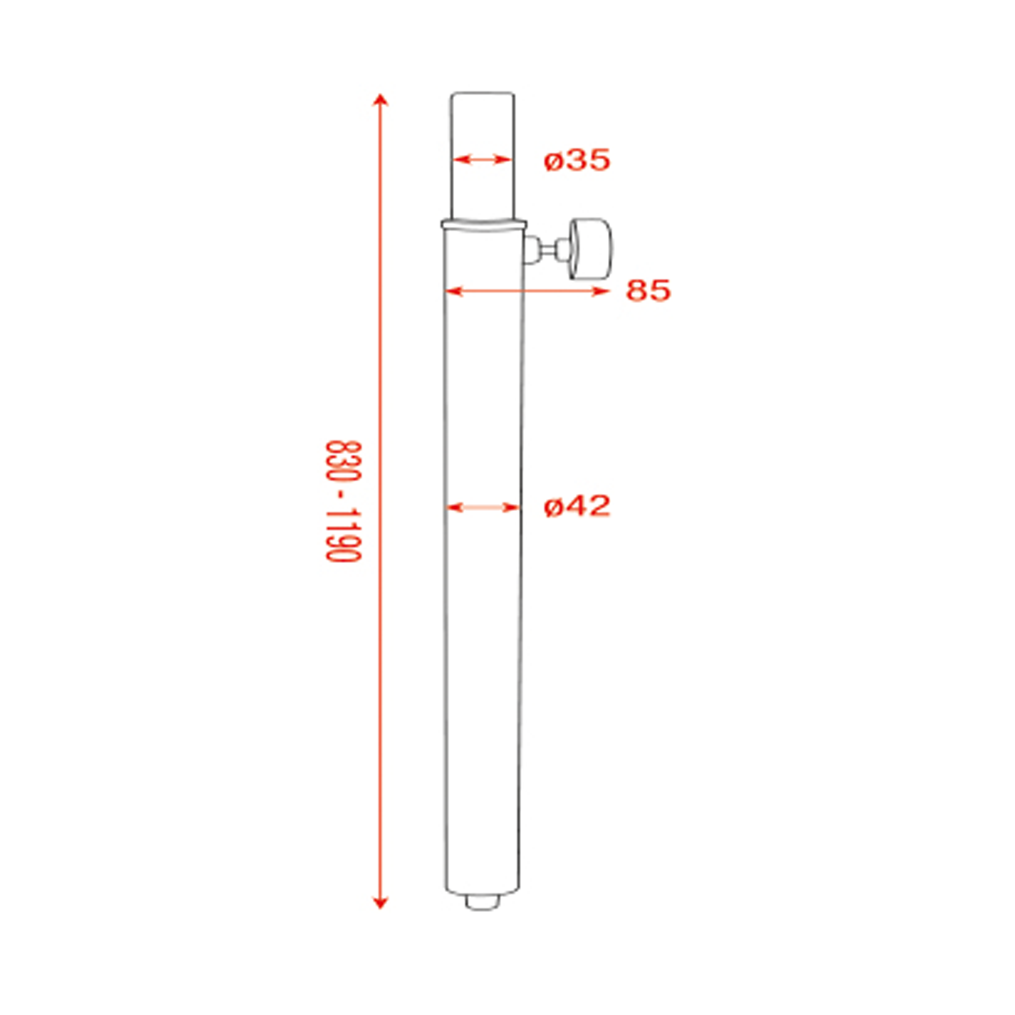 SHOWGEAR Tubo distanziatore Mammoth