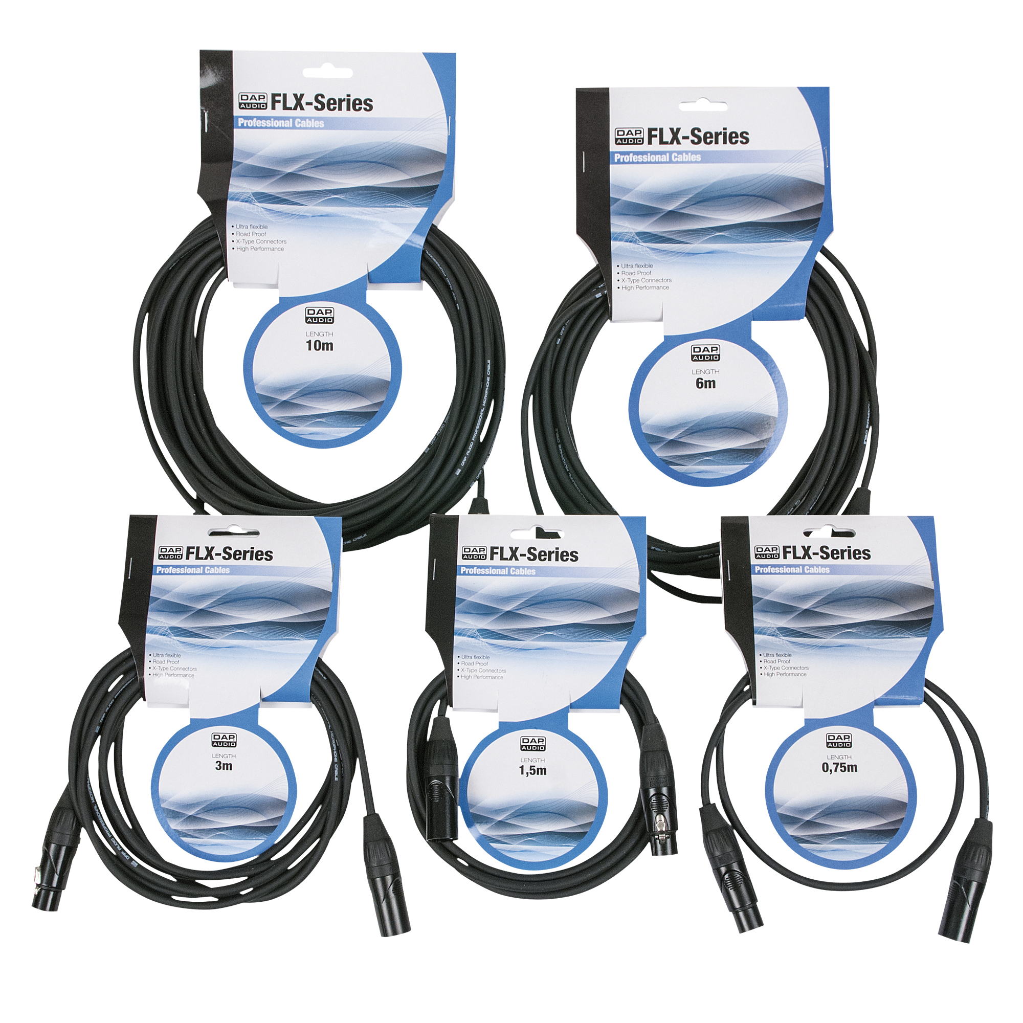 DAP FLX01- bal. XLR/M 3P to XLR/F 3P Tipo X