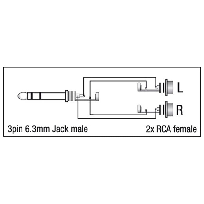 DAP XGA18 - Jack/M stereo to 2x RCA/F