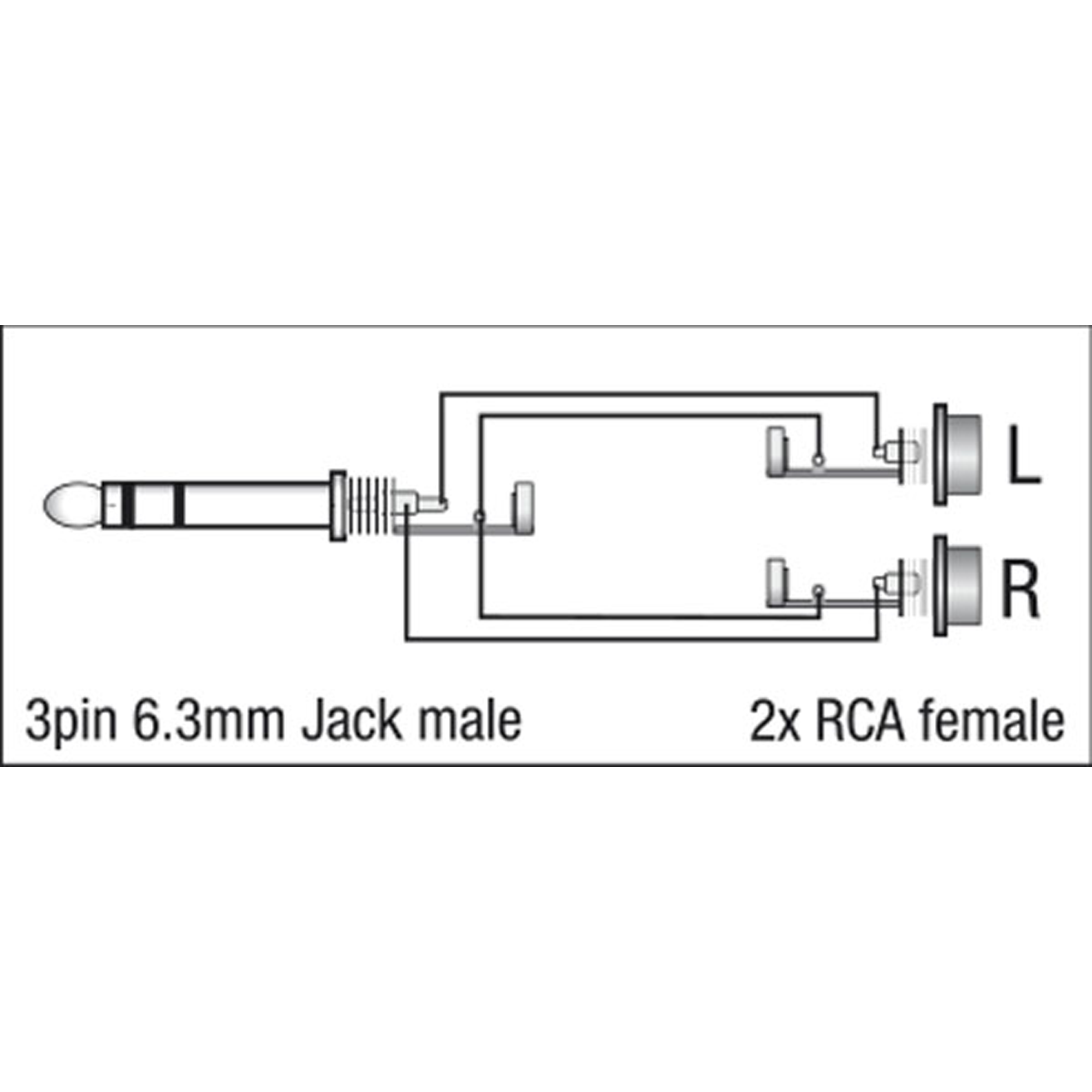 DAP XGA18 - Jack/M stereo to 2x RCA/F
