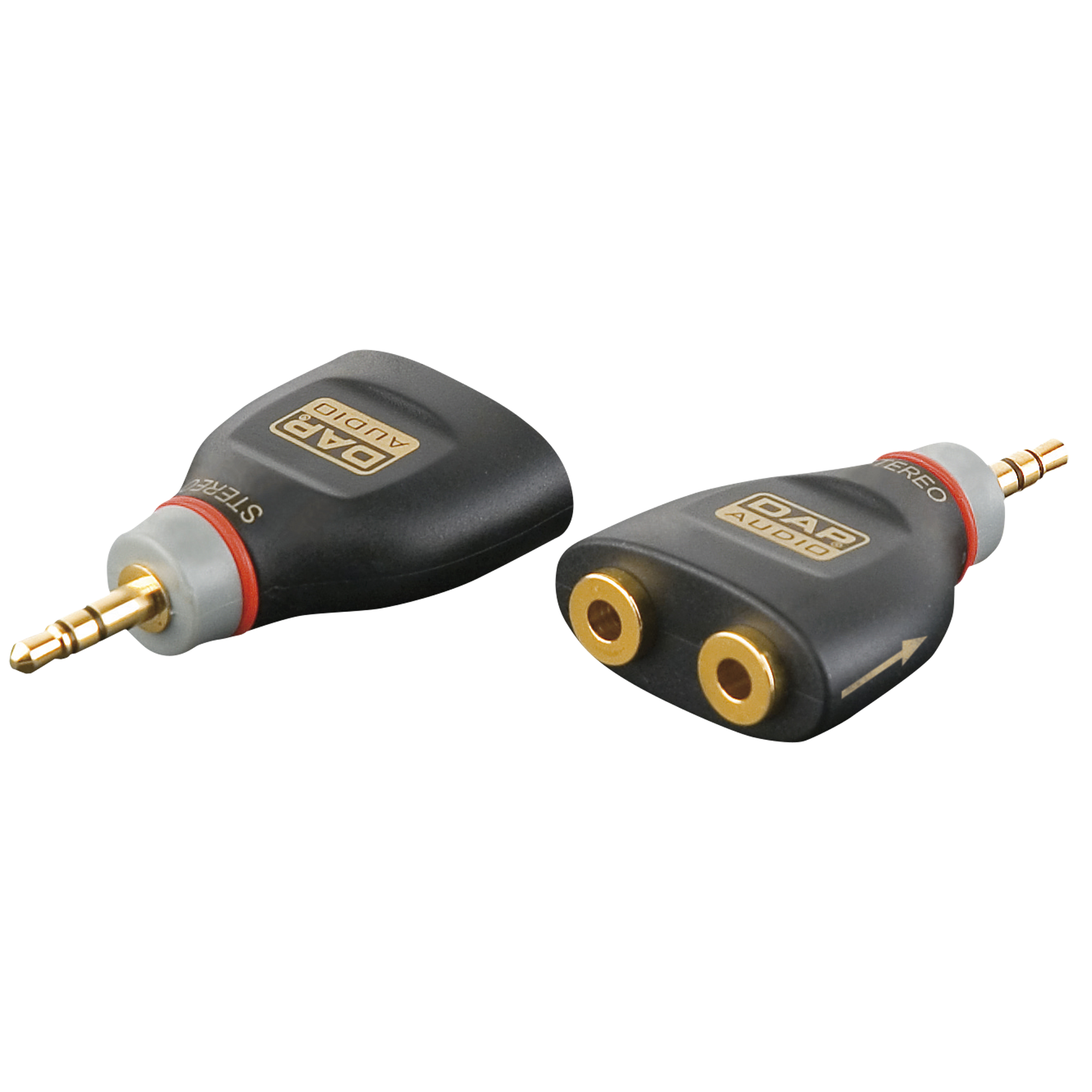 DAP XGA44 - mini-jack/M stereo to 2 x mini-jack/F - incl. 4 x 10 kOhm resistors